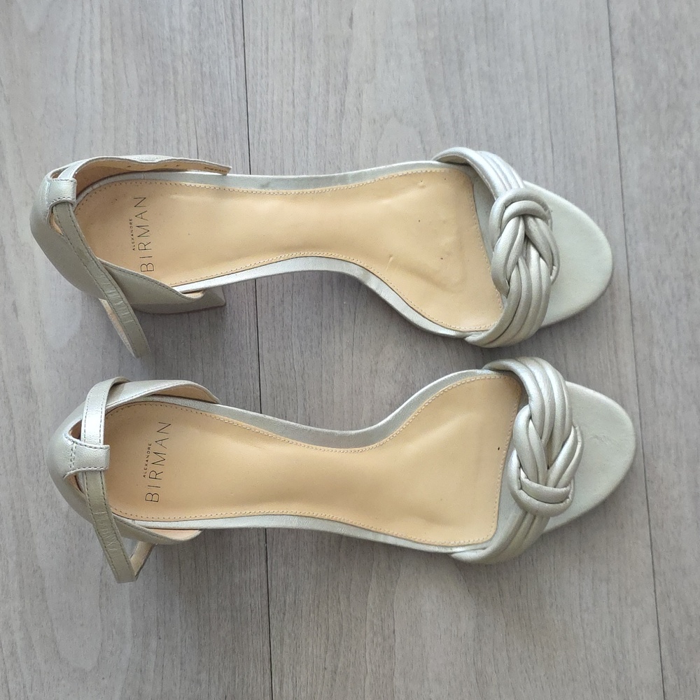 Alexandre Birman Metallic Silver Heels